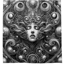 ブラックアルバムシャワーカーテン シャワーカーテン