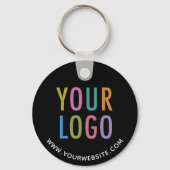 ブラックアルミキーチェカスタムーン事業ロゴラウンド キーホルダー (裏面)