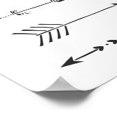 ブラックアローズ ミニマルアートプリント ポスター (角)