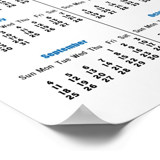 ブラックアンガスのイエローグラス2011の壁カレンダー ポスター (角)