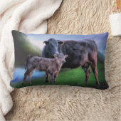 ブラックアンガスカウアンドカーフ ランバークッション (ブランケット)