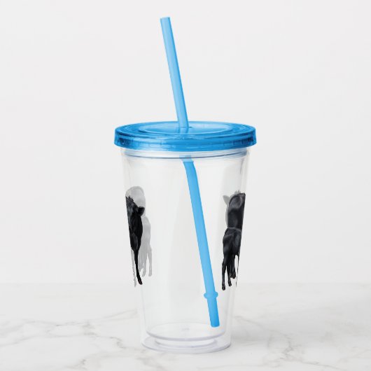 ブラックアンガスカウカートカーフ アクリルタンブラー (左)