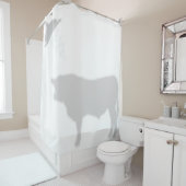 ブラックアンガスシャドウシルエットシャドウバディ シャワーカーテン (インサイチュ)