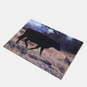 ブラックアンガスステア ドアマット (アングル)