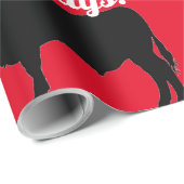 ブラックアンガスブルズオンレッドラッピング紙 ラッピングペーパー (ロールコーナー)