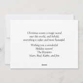 ブラックアンガスホリーカメリーウマスグリーティング シーズンカード (裏面)