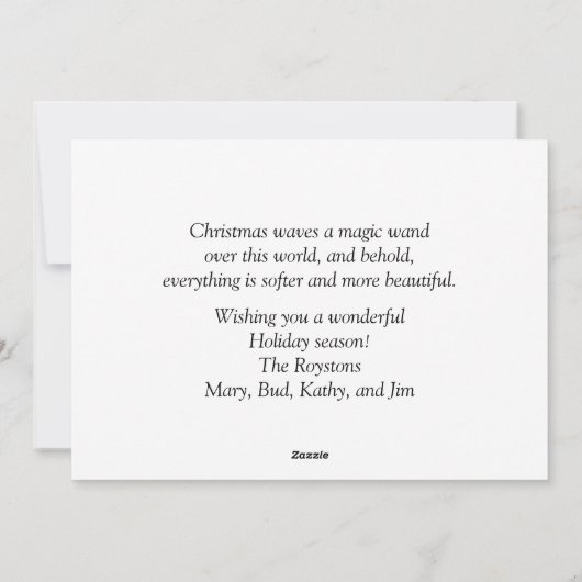 ブラックアンガスホリーカメリーウマスグリーティング シーズンカード (裏面)