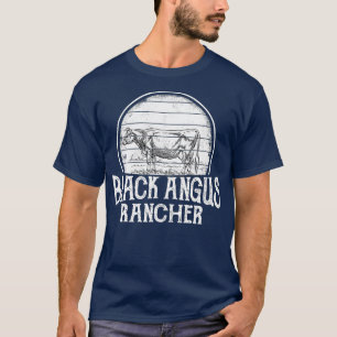 ブラックアンガスランチャーキャトルビーフランチャー農業 Tシャツ