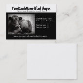 ブラックアンガス牧場またはファームサプライ名刺 名刺 (正面/裏面)