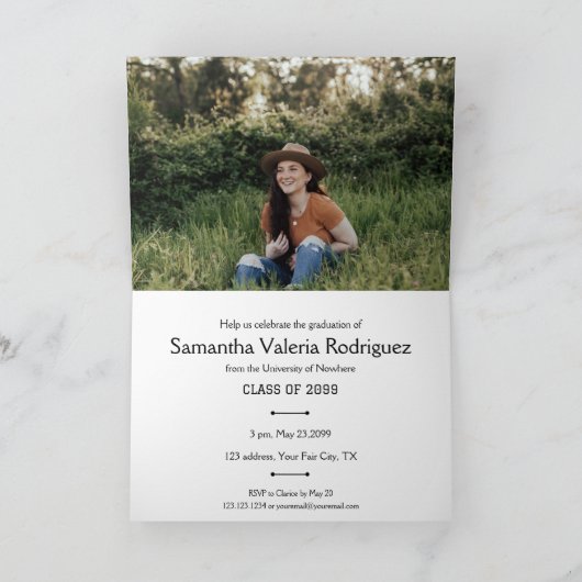 ブラックアングルエイトフォトグラード招待状 招待状 (内部)