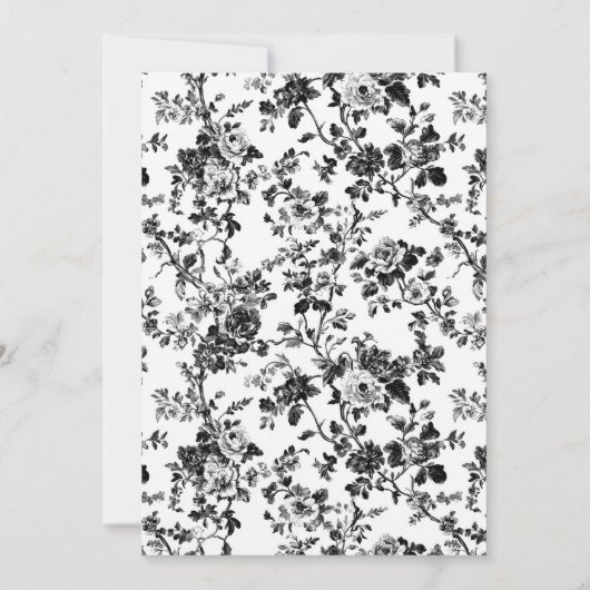 ブラックアンティークチノイスリーバースデーパーティー 招待状 (裏面)