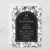 ブラックアンティークチノイスリーSweet sixteen 招待状 (正面)