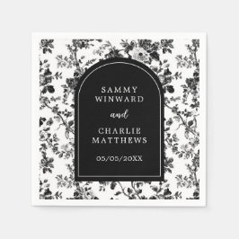 ブラックアンティークチノ結婚イスリー スタンダードカクテルナプキン