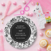 ブラックアンティークチノ結婚イスリー ペーパープレート (パーティー)