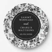 ブラックアンティークチノ結婚イスリー ペーパープレート (正面)