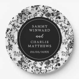 ブラックアンティークチノ結婚イスリー ペーパープレート