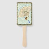 ブラックアンティークドール誕生日ファンの好意 ハンドファン (裏面)