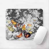 ブラックアンティークレース模様マウスパッド マウスパッド (マウス)