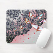 ブラックアンティークレース模様マウスパッド マウスパッド (マウス)