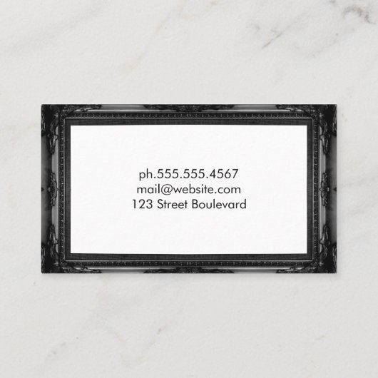 ブラックアンティーク縁ど 名刺 (裏面)