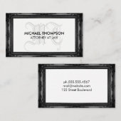 ブラックアンティーク縁ど 名刺 (正面/裏面)