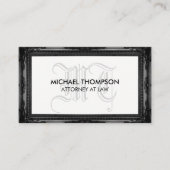 ブラックアンティーク縁ど 名刺 (正面)