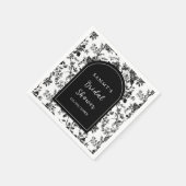 ブラックアンティーク シノワズリー ブライダルシャワー スタンダードカクテルナプキン (角)