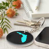 ブラックアンドアクアフロリダ キーホルダー (正面右)