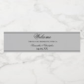 ブラックアンドアッシュシンプルミニマエレガントリスト結婚ズ ペットボトルラベル (シングルラベル)