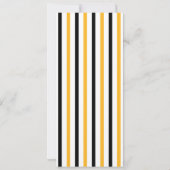 ブラックアンドイエロースポーツチームチケット誕生日パーティー 招待状 (裏面)