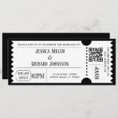 ブラックアンドウェイトパーティーチケット招待状 招待状 (正面/裏面)