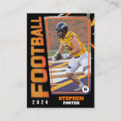 ブラックアンドオレンジサッカーのトレーディングカードカスタムプレーヤー コーリングカード (正面)