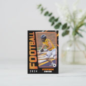 ブラックアンドオレンジサッカーのトレーディングカードカスタムプレーヤー コーリングカード (スタンド正面)