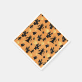 ブラックアンドオレンジハ幽霊のよく出るウスハローウィンパーティ スタンダードカクテルナプキン (角)