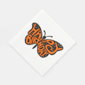 ブラックアンドオレンジ(昆虫)オオカバマダラ、モナークバタフライハッピーバースデー スタンダードランチョンナプキン (角)