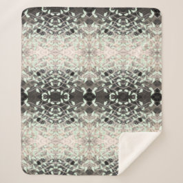 ブラックアンドクリームストライプ シェルパブランケット