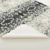 ブラックアンドクリームストライプ シェルパブランケット (3/4)