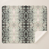 ブラックアンドクリームストライプ シェルパブランケット (正面(横))