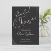 ブラックアンドクリームミニマルフェスティバルブライダルシャワー セーブザデート (スタンド正面)