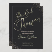 ブラックアンドクリームミニマルフェスティバルブライダルシャワー セーブザデート (正面/裏面)
