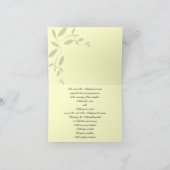 ブラックアンドクリーム葉フォーマル結婚式招待状 招待状 (内部)