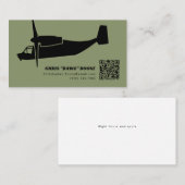 ブラックアンドグリーンモダンオスプレイ 名刺 (正面/裏面)