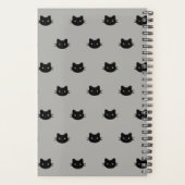 ブラックアンドグレーの猫プランナー プランナー手帳 (裏面)