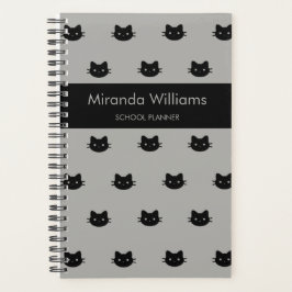 ブラックアンドグレーの猫プランナー プランナー手帳