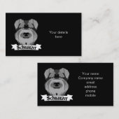 ブラックアンドグレーシュナウザー 名刺 (正面/裏面)