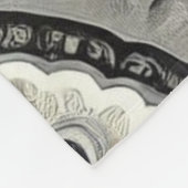 ブラックアンドグレーフローラペイズリーエレガンス フリースブランケット (角)