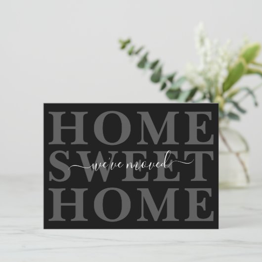 ブラックアンドグレーホームスイートホーム引っ越しました 案内状 (スタンド正面)