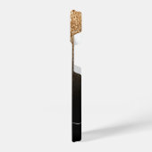 ブラックアンドゴールデングリッターモノグラム iPhoneケース (左側面)