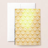 ブラックアンドゴールドフォイルアールデコ結婚式招待状 箔カード (裏面封筒付き)