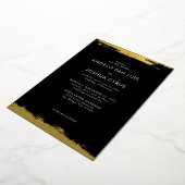ブラックアンドゴールドフォイルエレガントウェディング招待状 箔シーズンカード (回転した状態)